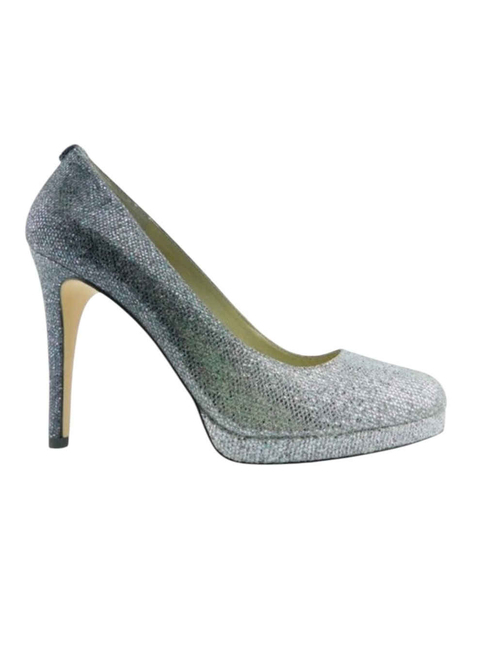 Michael Kors Silver Ombre Glitter‎ Platform Pumps Heels 7